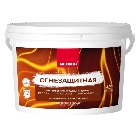 картинка NEOMID Огнезащитная интерьерная краска по дереву  от магазина Огнекор